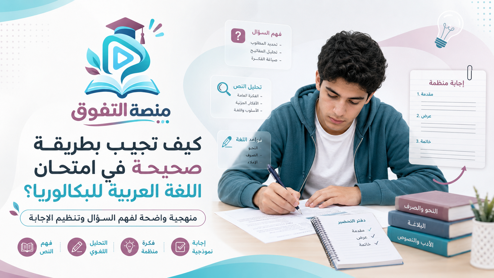 كيف تجيب بطريقة صحيحة في امتحان اللغة العربية للبكالوريا؟